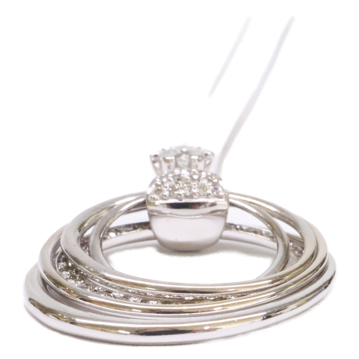 FOREVERMARK フォーエバーマーク 仕上げ済み K18WG ミルモア ソリティア パヴェ ダイヤモンド 0.19ct メレ0.24ct ネックレス