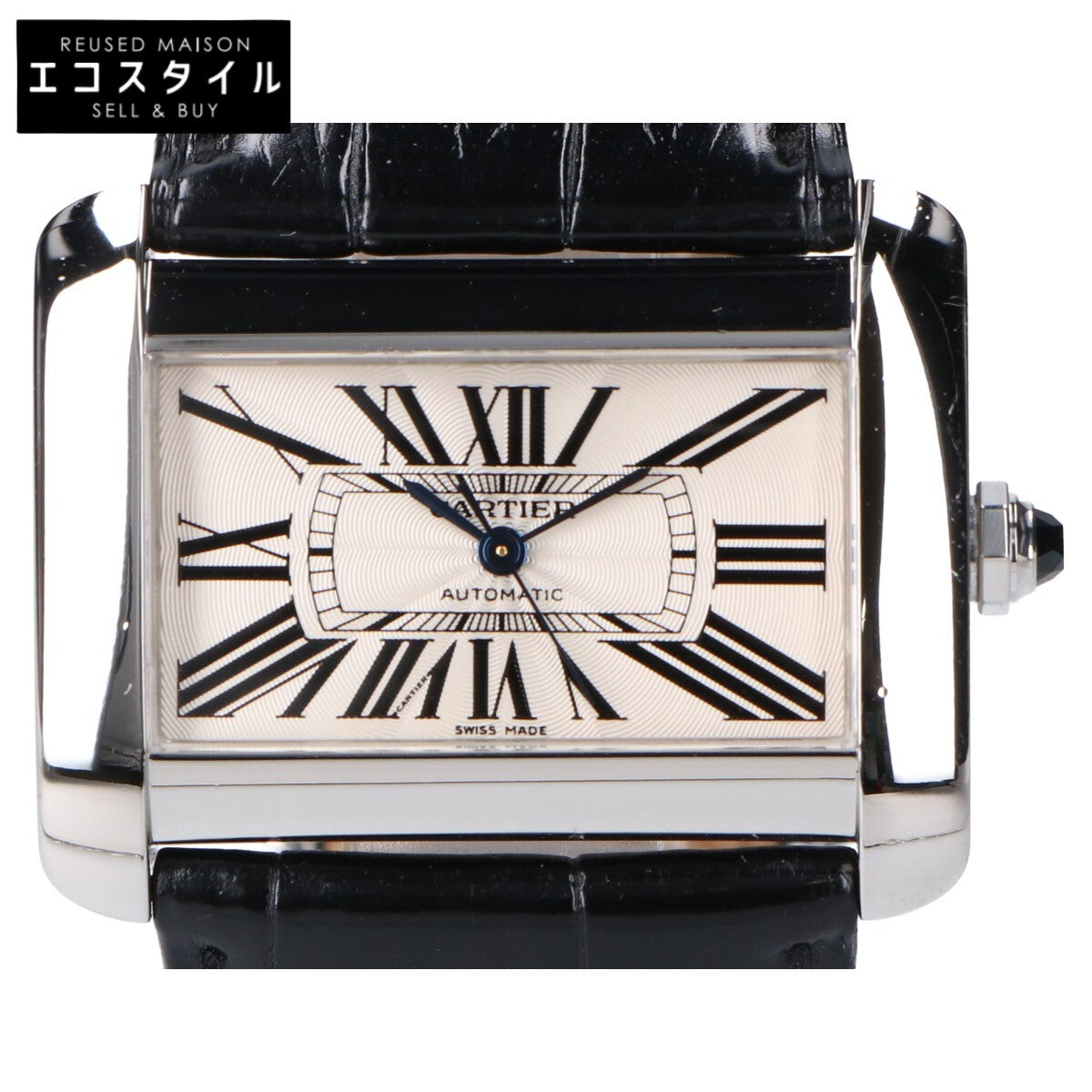 Cartier カルティエ 仕上げ済み W6300755 SS×クロコダイルレザー タンクディヴァンLM AT 腕時計