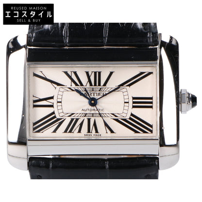 Cartier カルティエ 仕上げ済み W6300755 SS×クロコダイルレザー タンクディヴァンLM AT 腕時計