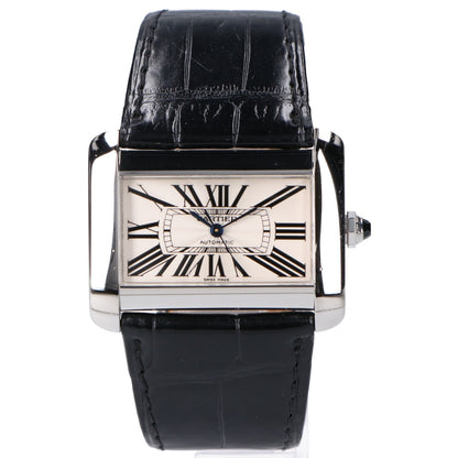 Cartier カルティエ 仕上げ済み W6300755 SS×クロコダイルレザー タンクディヴァンLM AT 腕時計