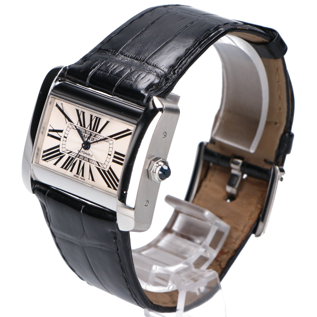 Cartier カルティエ 仕上げ済み W6300755 SS×クロコダイルレザー タンクディヴァンLM AT 腕時計