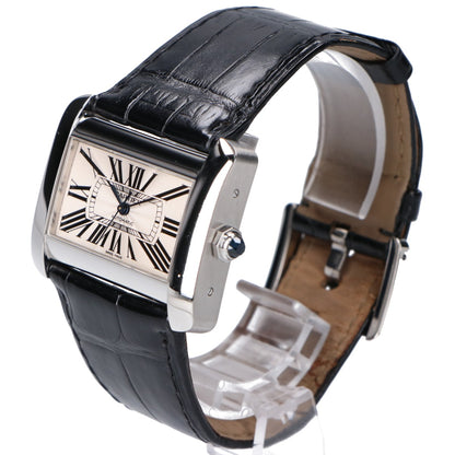 Cartier カルティエ 仕上げ済み W6300755 SS×クロコダイルレザー タンクディヴァンLM AT 腕時計