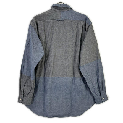 Engineered Garments エンジニアードガーメンツ ブルー×ブラック パッチワーク シャツ トップス