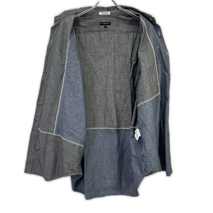Engineered Garments エンジニアードガーメンツ ブルー×ブラック パッチワーク シャツ トップス