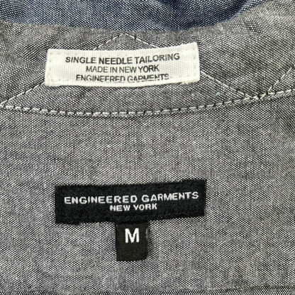 Engineered Garments エンジニアードガーメンツ ブルー×ブラック パッチワーク シャツ トップス