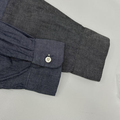 Engineered Garments エンジニアードガーメンツ ブルー×ブラック パッチワーク シャツ トップス
