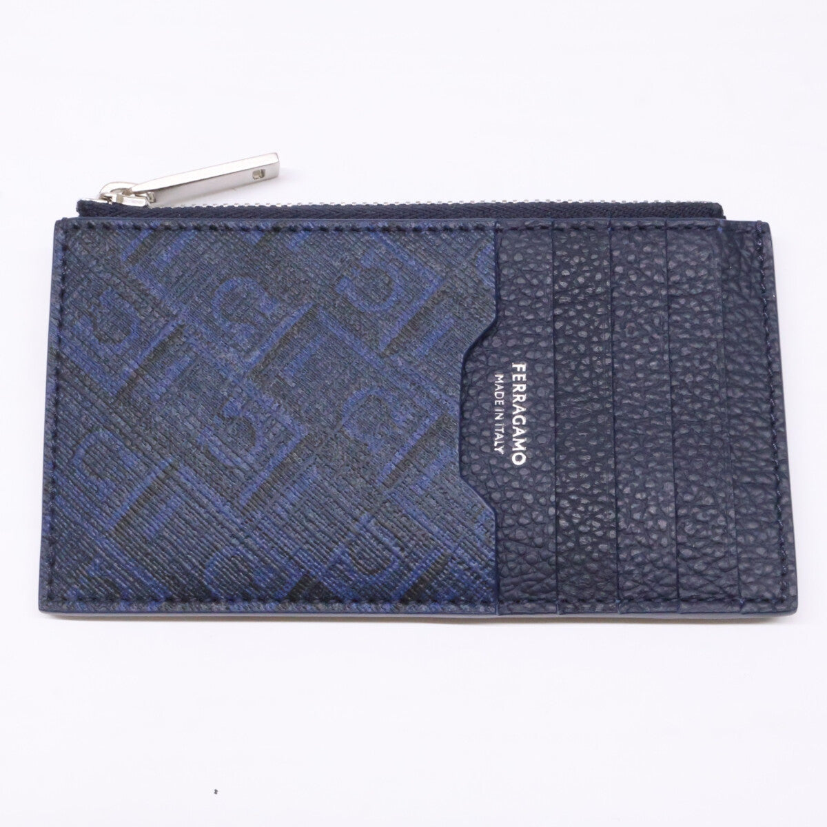 SalvatoreFerragamo サルバトーレフェラガモ 【新品同様】661587 ファブリック/カーフ フラグメントケース カード コインケース