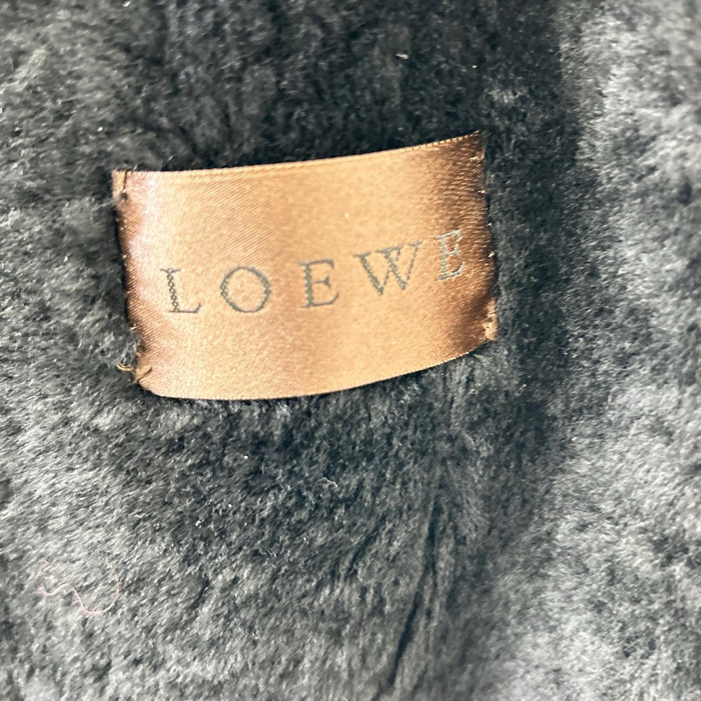 LOEWE ロエベ ブラック ムートン ロングコート コート