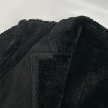 LOEWE ロエベ ブラック ムートン ロングコート コート