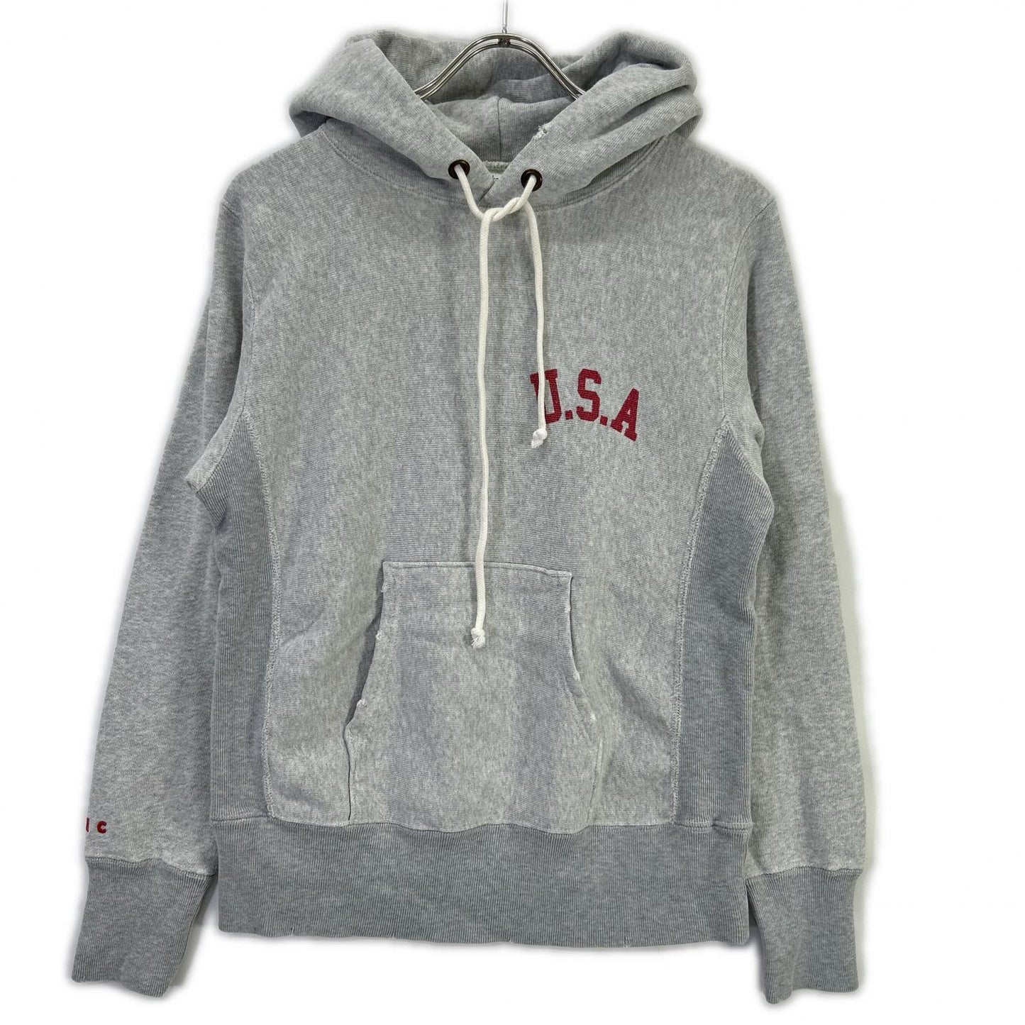 Champion チャンピオン 【ロンハーマン別注】C8-J116 グレー ダメージ加工 フーディー トップス
