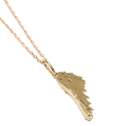 BELLESIORA ベルシオラ 【美品】K18 0.06 0.02 フェザートップ ダイヤモンド ロング チェーン ネックレス