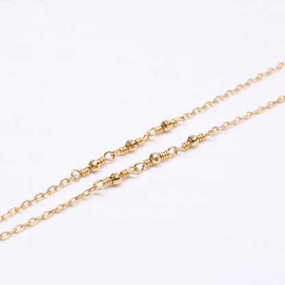 BELLESIORA ベルシオラ 【美品】K18 0.06 0.02 フェザートップ ダイヤモンド ロング チェーン ネックレス