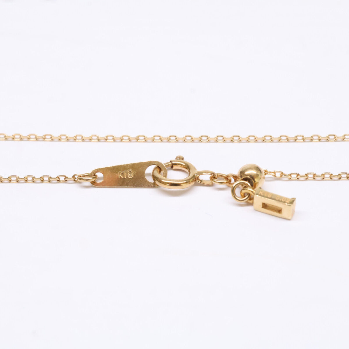 BELLESIORA ベルシオラ 【美品】K18 0.06 0.02 フェザートップ ダイヤモンド ロング チェーン ネックレス