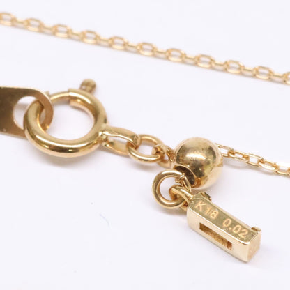 BELLESIORA ベルシオラ 【美品】K18 0.06 0.02 フェザートップ ダイヤモンド ロング チェーン ネックレス