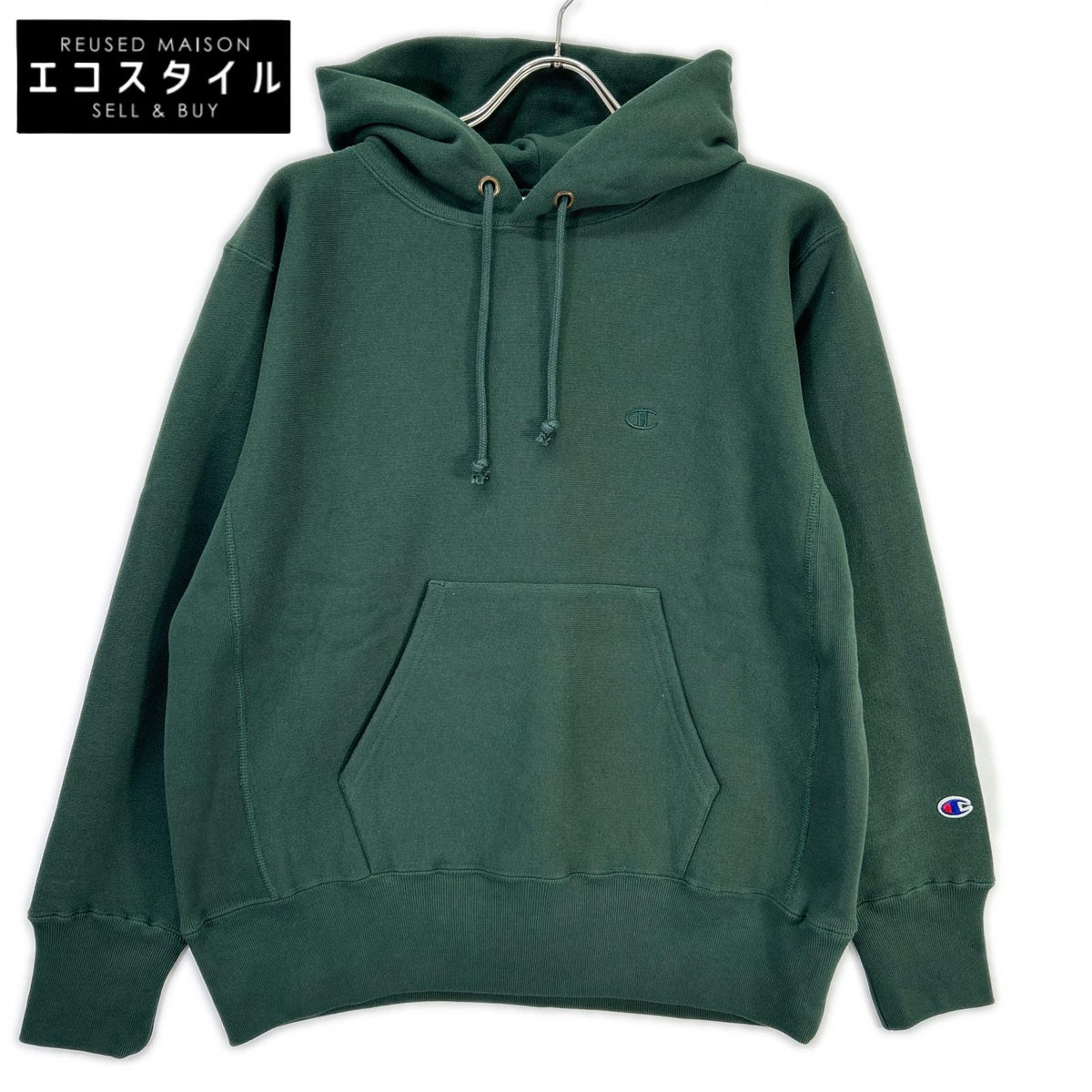 Champion チャンピオン ロンハーマン別注 グリーン プルオーバー フーディー トップス