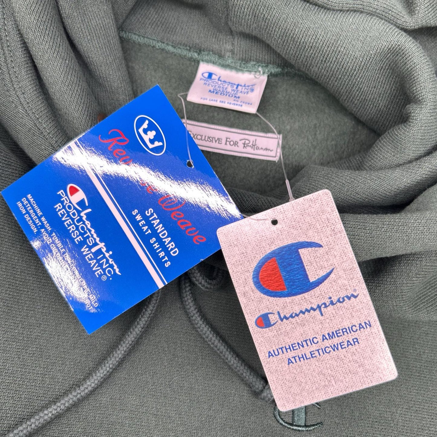 Champion チャンピオン ロンハーマン別注 グリーン プルオーバー フーディー トップス