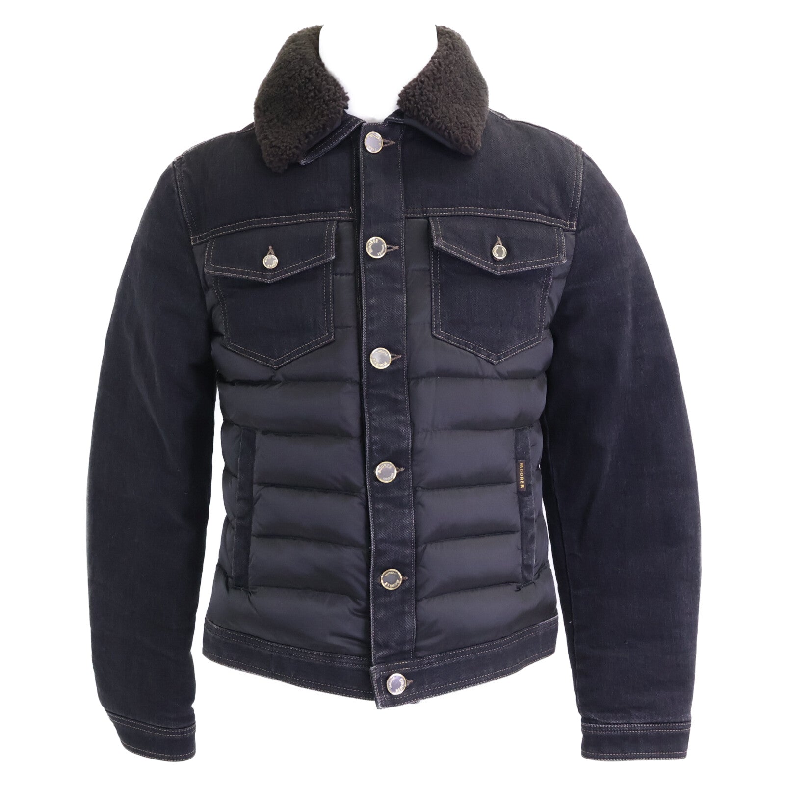 MOORER ムーレー 新品未使用 国内正規 MONDOR FUR-106S デニム切替 ダウンジャケット ジャケット