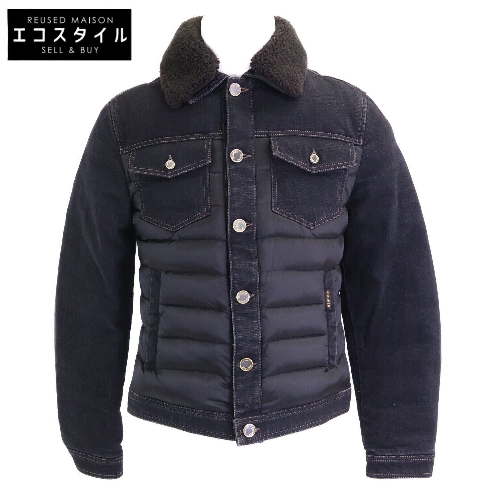 MOORER ムーレー 新品未使用 国内正規 MONDOR FUR-106S デニム切替 ダウンジャケット ジャケット