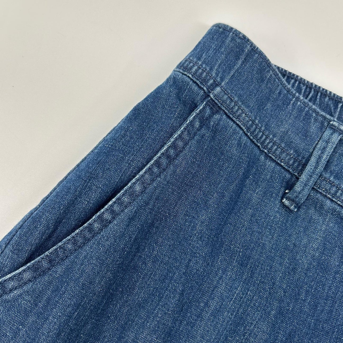 YANUK ヤヌーク 57141310 コットンリネン インディゴ リラックス リリス Relax LILITH パンツ ボトムス
