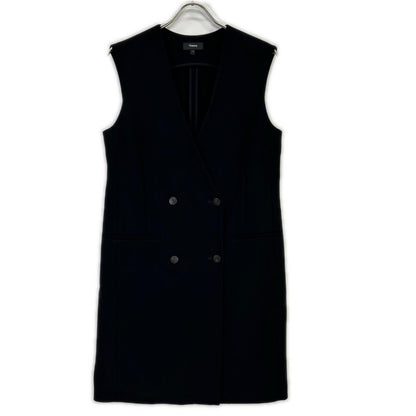 Theory セオリー ブラック SEAM VT ADMIRAL CREPE ロングジレベスト ベスト
