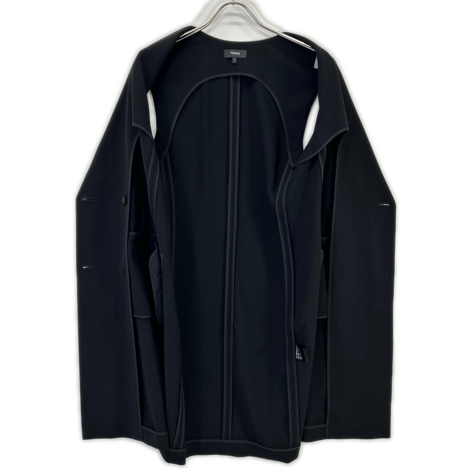 Theory セオリー ブラック SEAM VT ADMIRAL CREPE ロングジレベスト ベスト