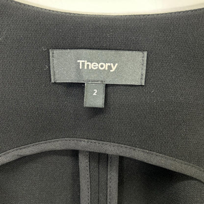 Theory セオリー ブラック SEAM VT ADMIRAL CREPE ロングジレベスト ベスト