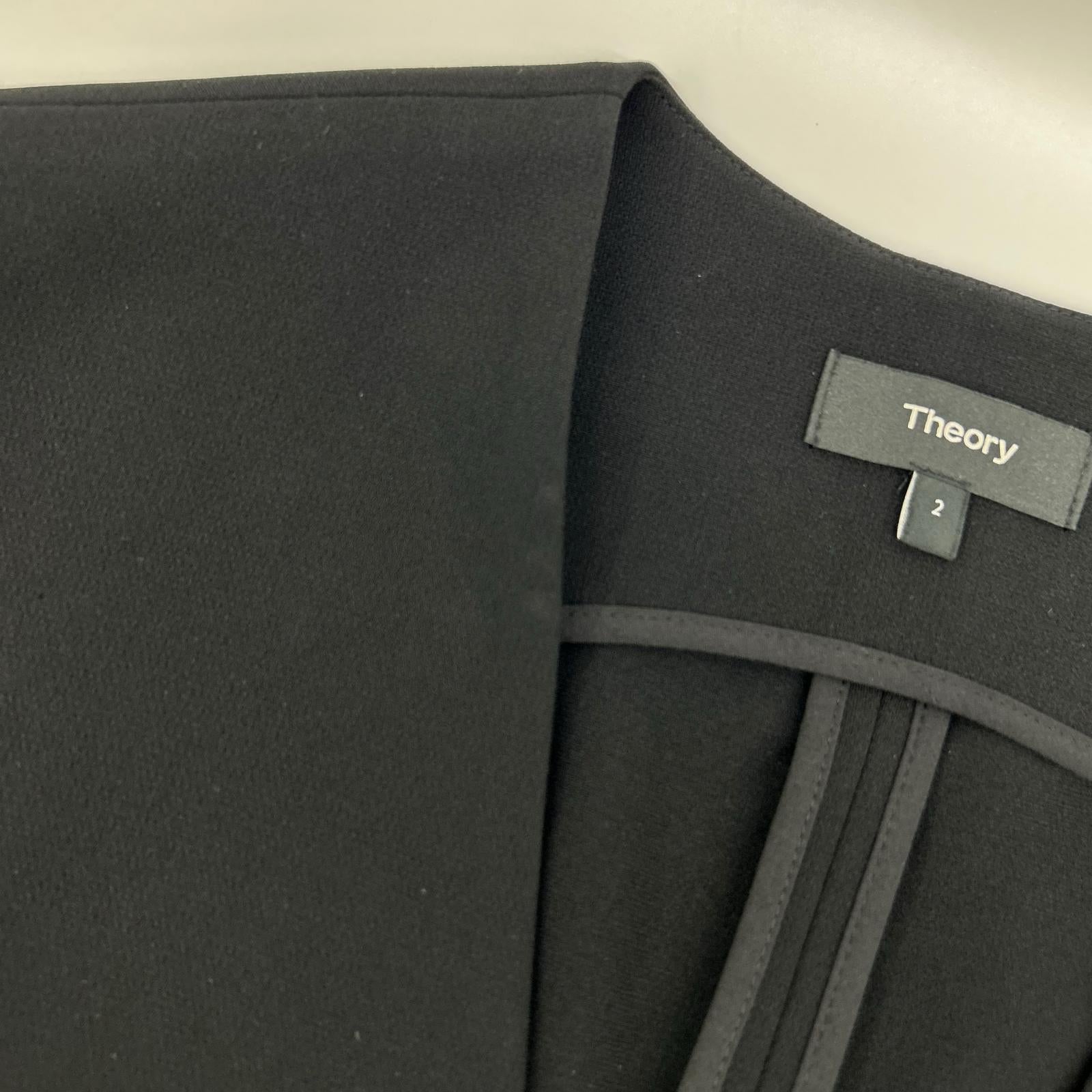 Theory セオリー ブラック SEAM VT ADMIRAL CREPE ロングジレベスト ベスト