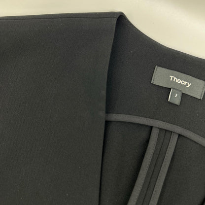 Theory セオリー ブラック SEAM VT ADMIRAL CREPE ロングジレベスト ベスト