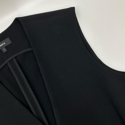 Theory セオリー ブラック SEAM VT ADMIRAL CREPE ロングジレベスト ベスト