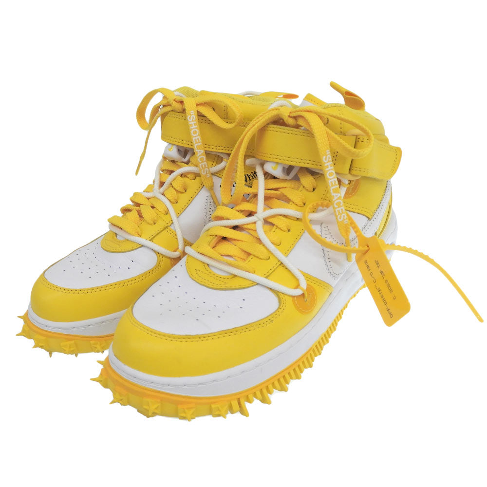 NIKE ナイキ 美品 Air Force 1 Mid SP レザー シューズ メンズ イエロー 27cm DR0500ー101 シューズ