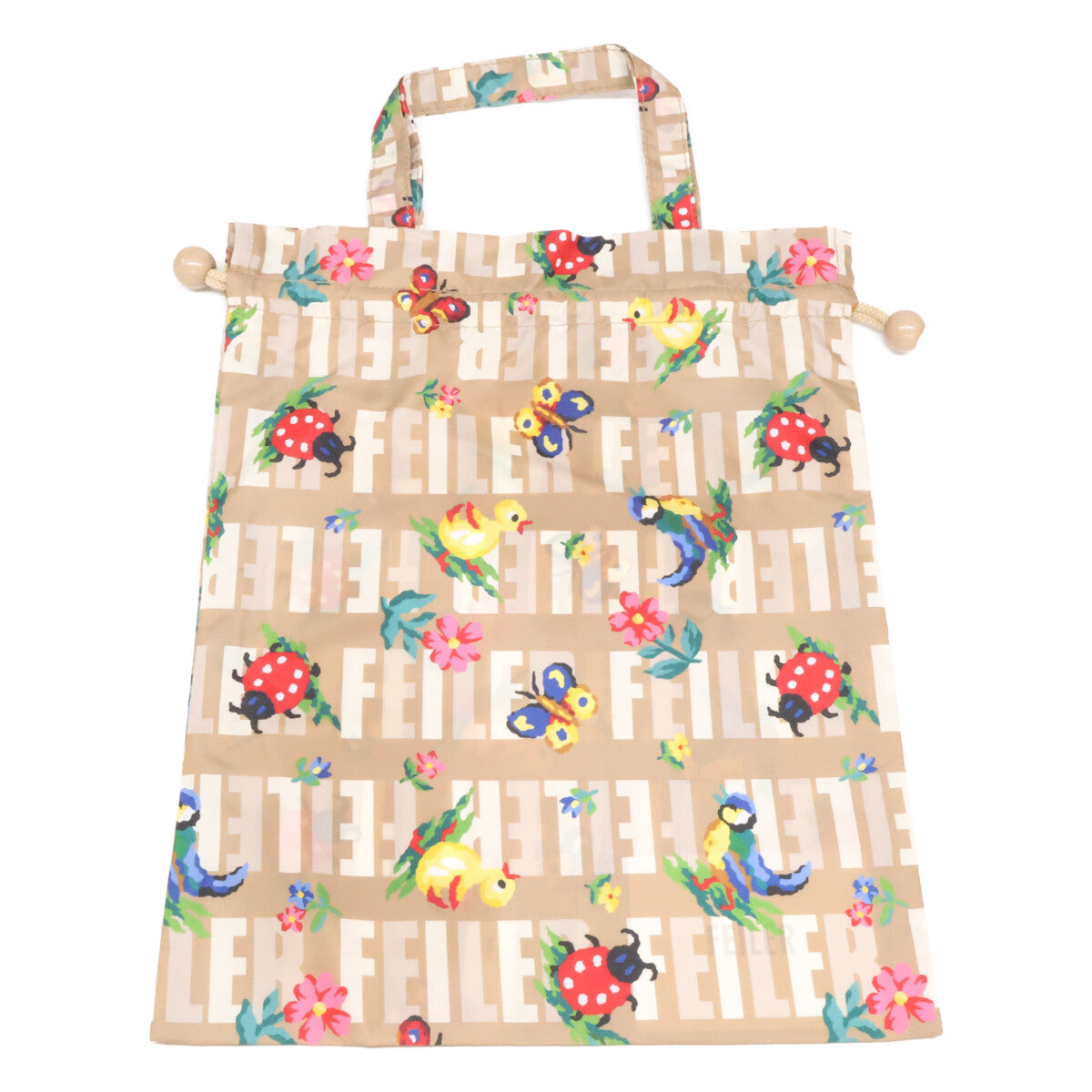 FEILER フェイラー 【美品】EFHP-241339 フェイラーアンドハイジ ナイロン 巾着バッグ ハンドバッグ