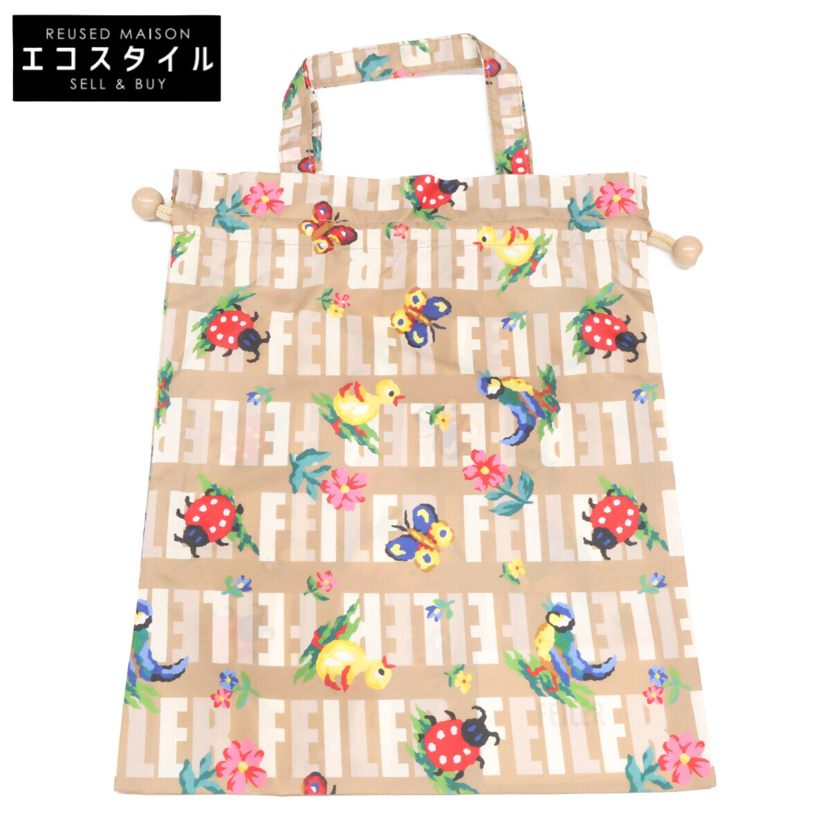 FEILER フェイラー 【美品】EFHP-241339 フェイラーアンドハイジ ナイロン 巾着バッグ ハンドバッグ