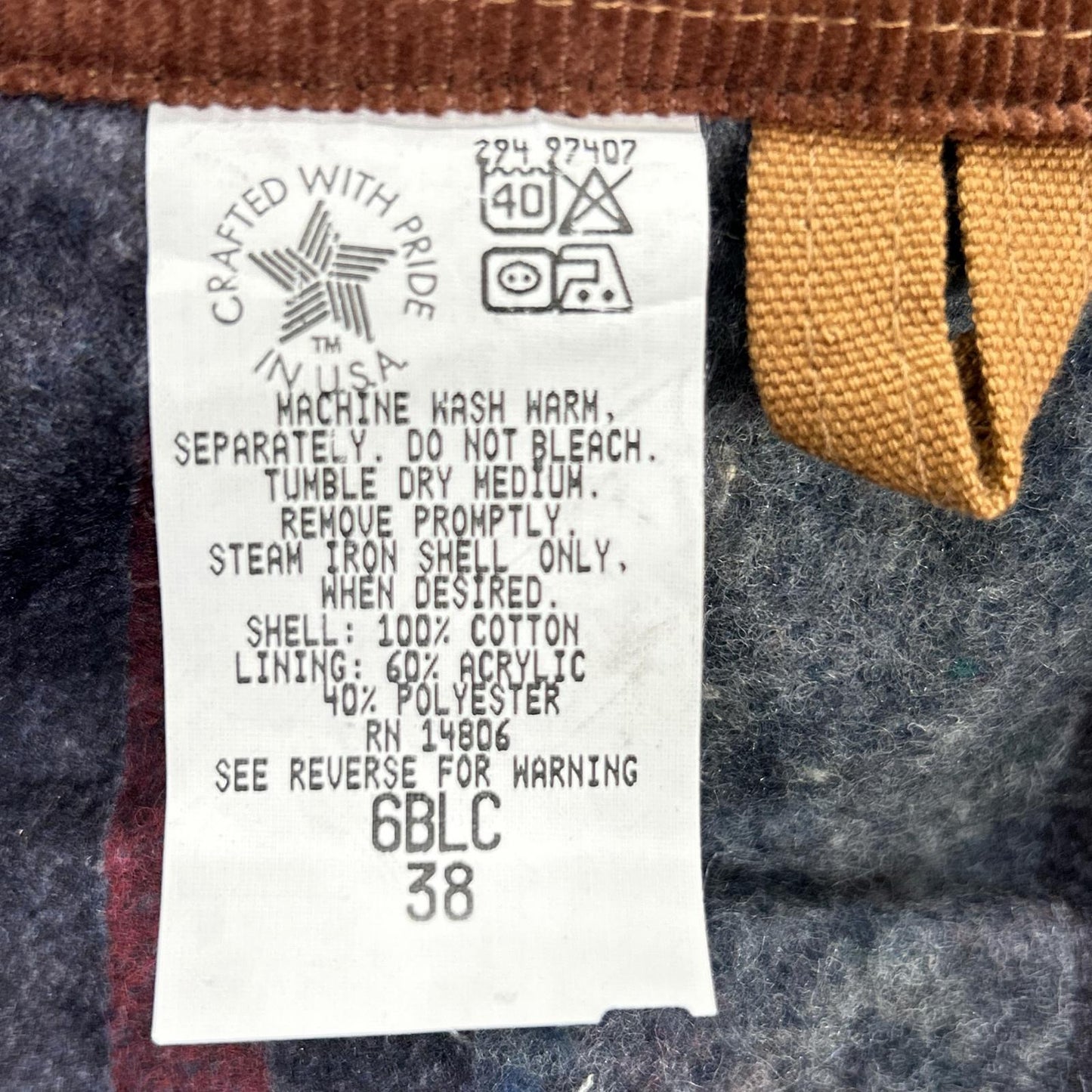 carhartt カーハート 94年製 ブラウン 6BLC USA製 チョアコート コート