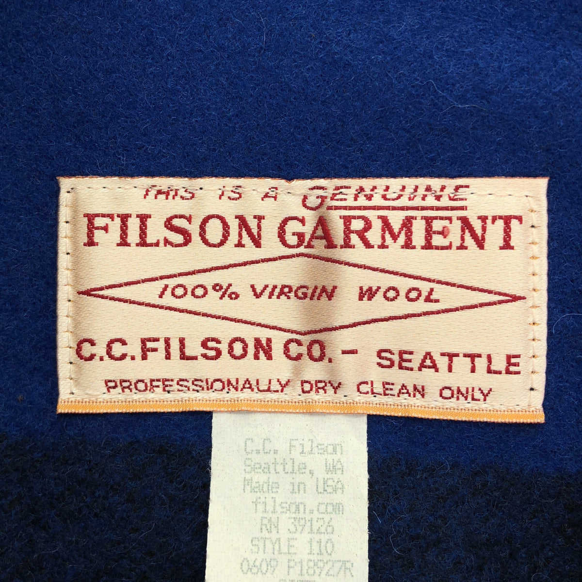 FILSON フィルソン ブルー チェック シングルマッキーノクルーザー ジャケット トップス