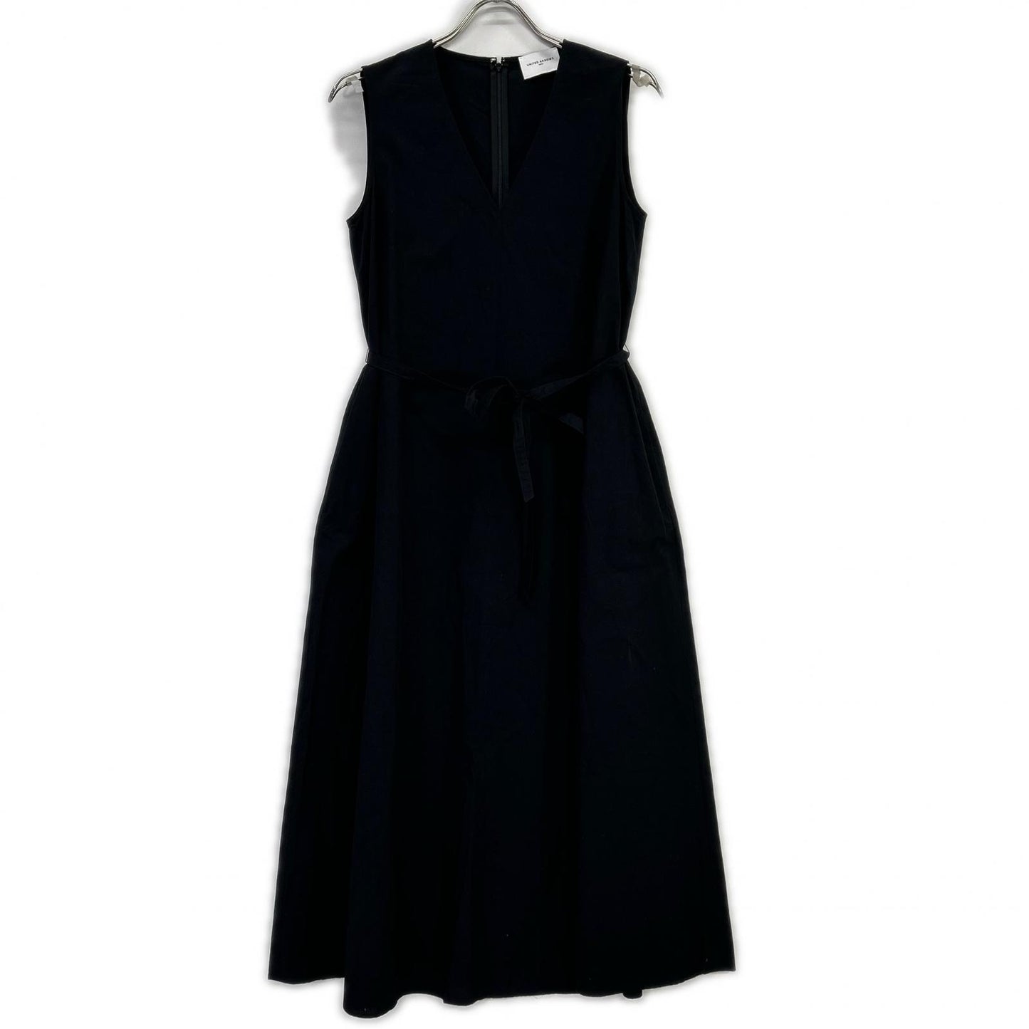 UNITED ARROWS ユナイテッドアローズ 1526-126-3283-0950 ブラック コットン100 ベルトワンピース ワンピース