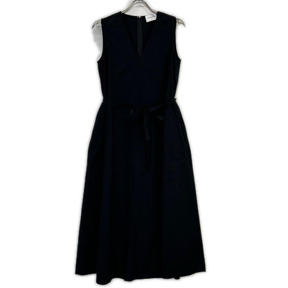 UNITED ARROWS ユナイテッドアローズ 1526-126-3283-0950 ブラック コットン100 ベルトワンピース ワンピース