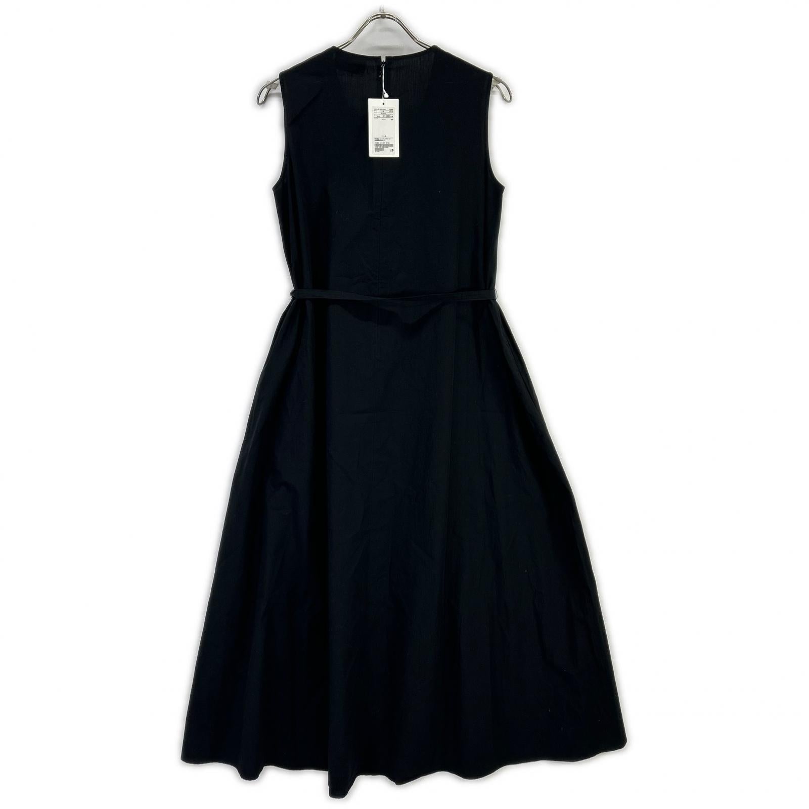 UNITED ARROWS ユナイテッドアローズ 1526-126-3283-0950 ブラック コットン100 ベルトワンピース ワンピース