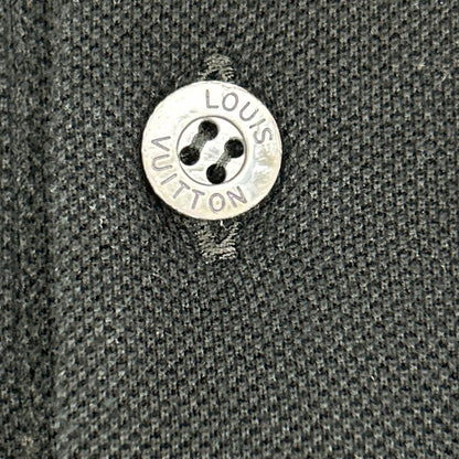 LOUIS VUITTON ルイヴィトン RM082M MNJR32JEA ブラック　コットン100 刺繍ロゴ ポロシャツ トップス