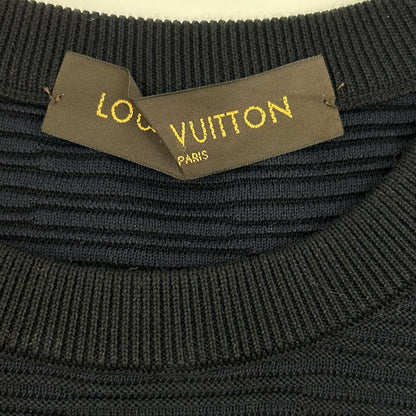 LOUIS VUITTON ルイヴィトン RM161Q F76 H9N50W 16年製 ネイビー コットンシルク ロゴ金具 ニットセーター トップス