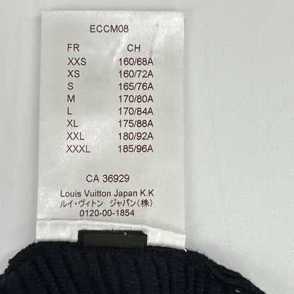 LOUIS VUITTON RM161Q F76 H9N50W 2016 navy cotton-silk logo-hardware knit sweater Tops