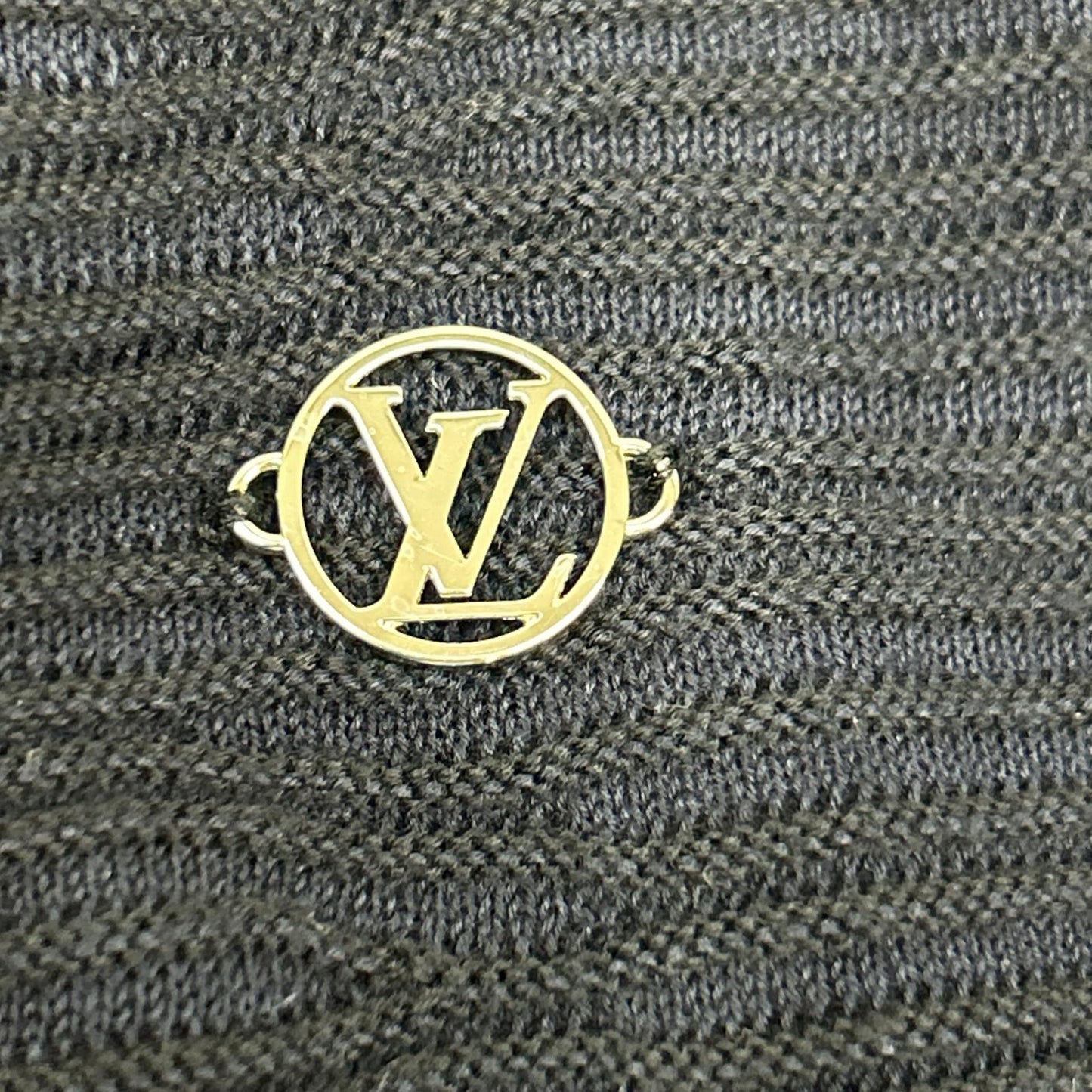 LOUIS VUITTON ルイヴィトン RM161Q F76 H9N50W 16年製 ネイビー コットンシルク ロゴ金具 ニットセーター トップス