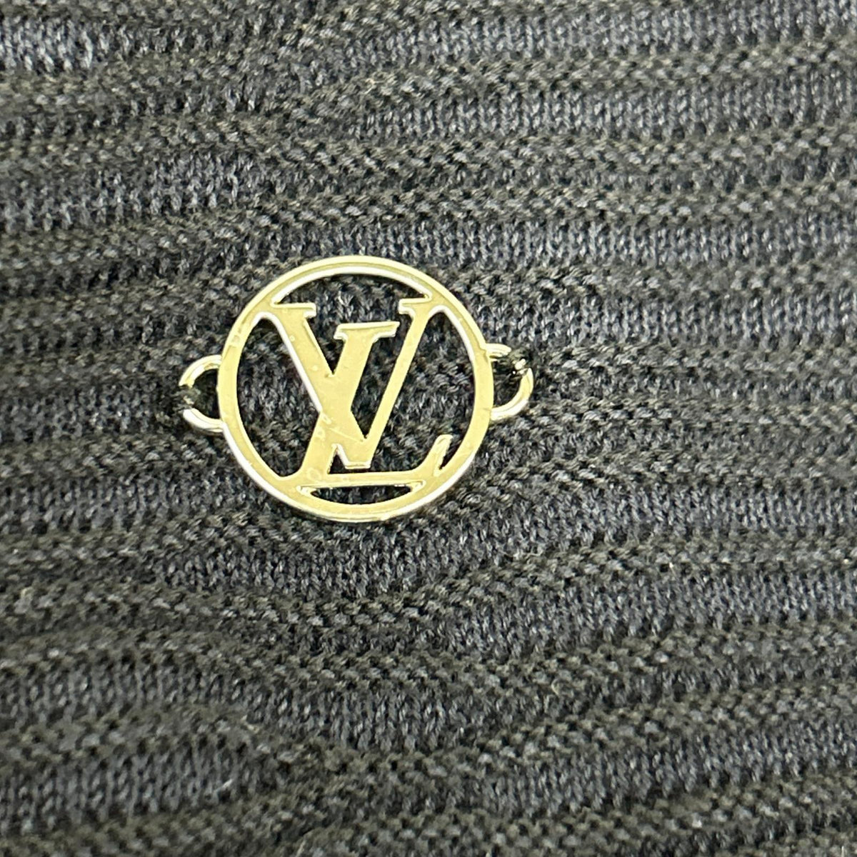 LOUIS VUITTON RM161Q F76 H9N50W 2016 navy cotton-silk logo-hardware knit sweater Tops