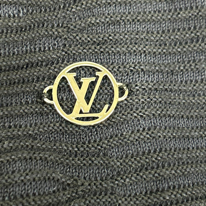 LOUIS VUITTON RM161Q F76 H9N50W 2016 navy cotton-silk logo-hardware knit sweater Tops