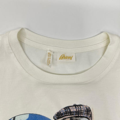 Brioni ブリオーニ ホワイト コットン ROYAL HAWAI プリントTシャツ トップス