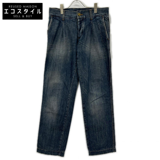 DOLCE&GABBANA Dolce & Gabbana G3EDCD G8388 indigo denim tack-plate straight-leg denim pants bottoms