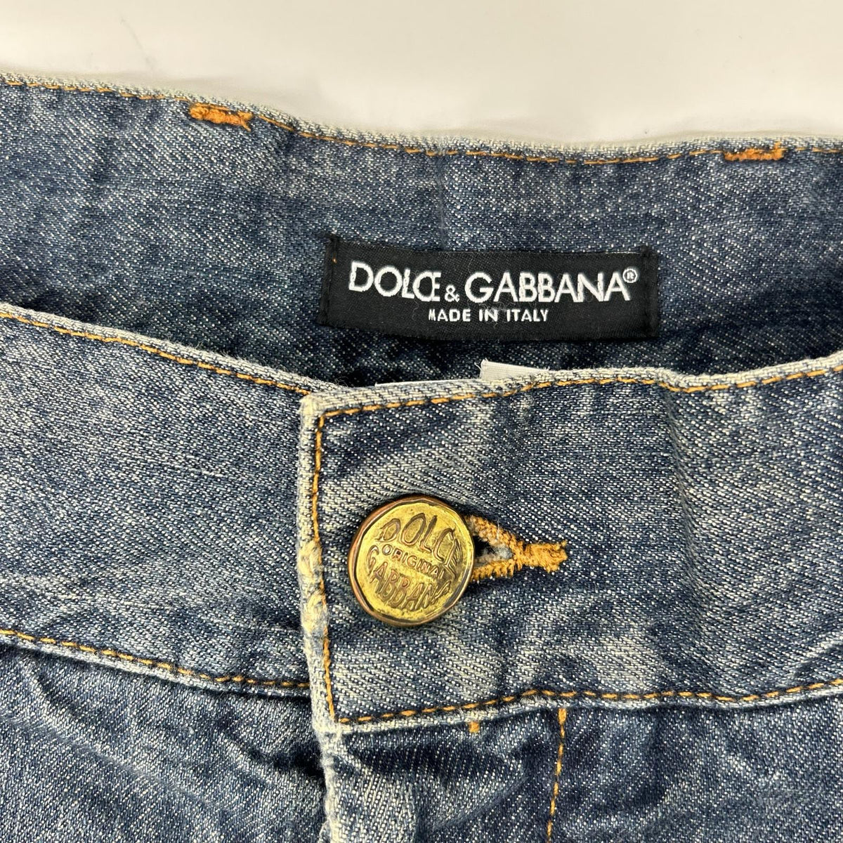 DOLCE&GABBANA ドルチェアンドガッバーナ G3EDCD G8388 インディゴ デニム タックプレート ストレートデニムパンツ ボトムス