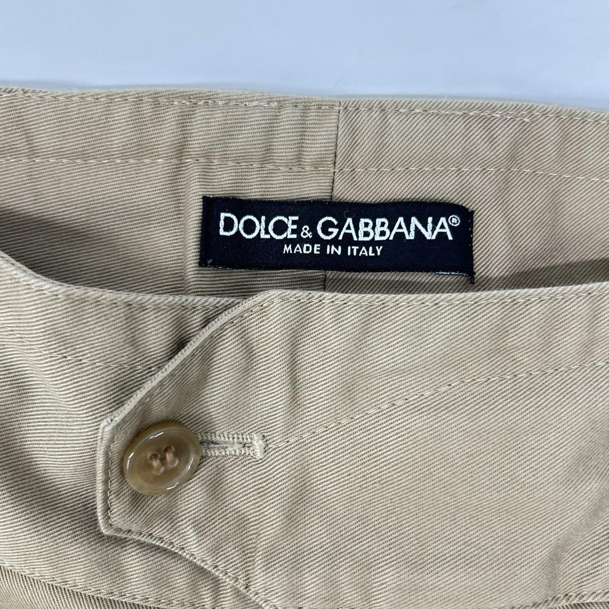 DOLCE&GABBANA ドルチェアンドガッバーナ G3JOTT FU6CM ベージュ コットン100 チノパンツ ボトムス