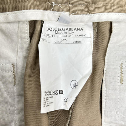 DOLCE&GABBANA ドルチェアンドガッバーナ G3JOTT FU6CM ベージュ コットン100 チノパンツ ボトムス