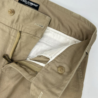 DOLCE&GABBANA ドルチェアンドガッバーナ G3JOTT FU6CM ベージュ コットン100 チノパンツ ボトムス