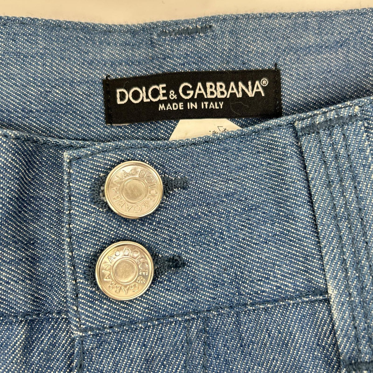 DOLCE&GABBANA ドルチェアンドガッバーナ G3VQBD 12GOLD ライトブルー プレート デニムパンツ ボトムス